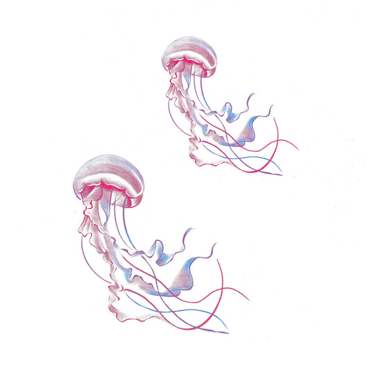 Dancing Duo Jellyfish Tattoo